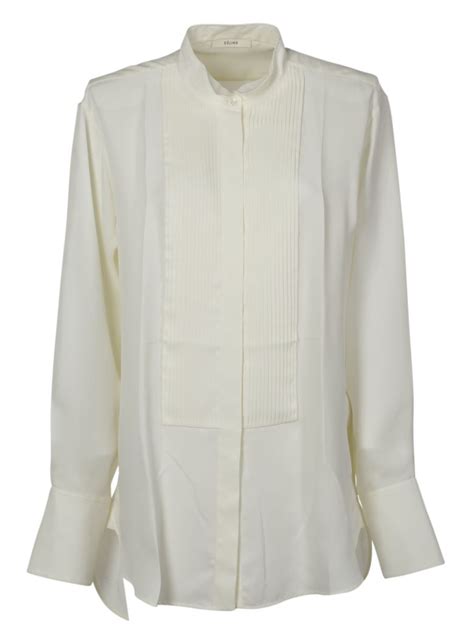 celine linen shirt|Celine off white shirts.